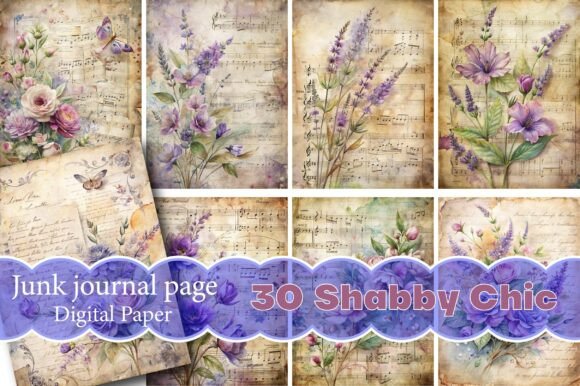 Download Shabby Chic Junk Journal Pages - Page Collection