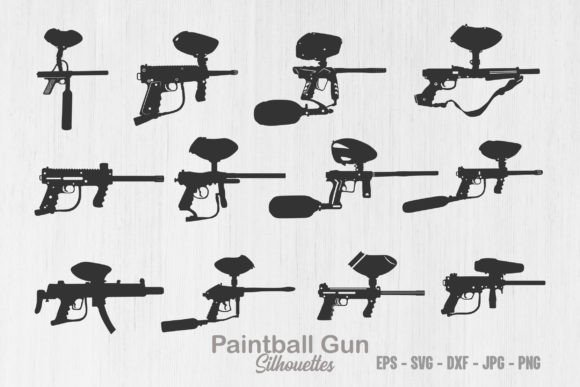 Download Paintball Gun Silhouettes - Premium Bundle