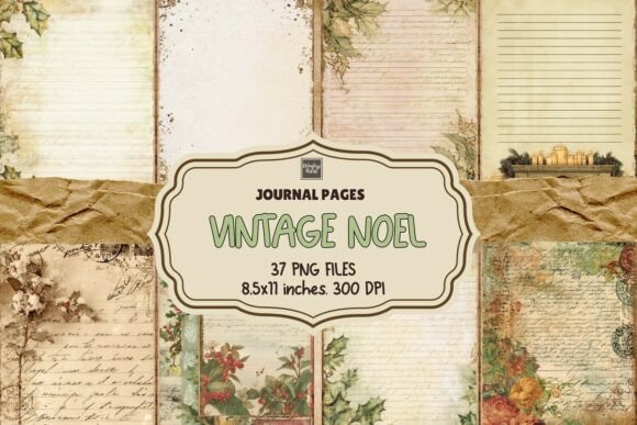 Download Vintage Noel Journal Pages - Page Collection