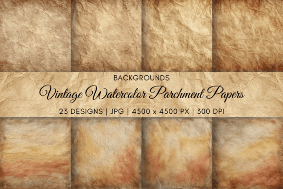 Download Vintage Watercolor Parchment Papers - Vintage watercolor Collection