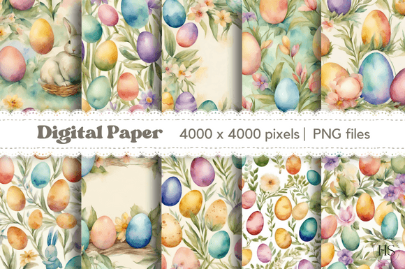 Download 10 Vintage Watercolor Easter Background - Premium Resources