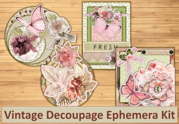 Download Decoupage Scrapbook Ephemera Kit - Page Collection