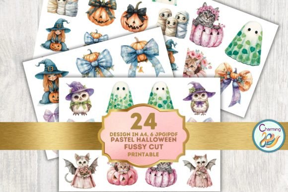 Download Fussy Cut: Vintage Watercolor Halloween - Vintage watercolor Collection