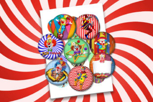 Download Circus Clowns Digital Collage Sheets 2x - Digital collage sheets Collection