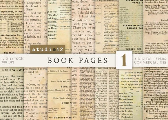 Download Vintage Book Pages, Old Journal Sheets - Premium Bundle